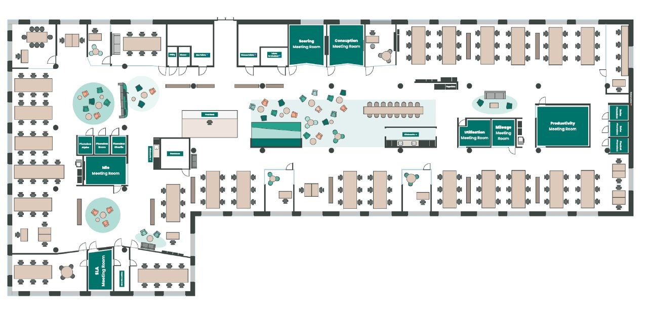 Detailed floor plan of the 4th floor